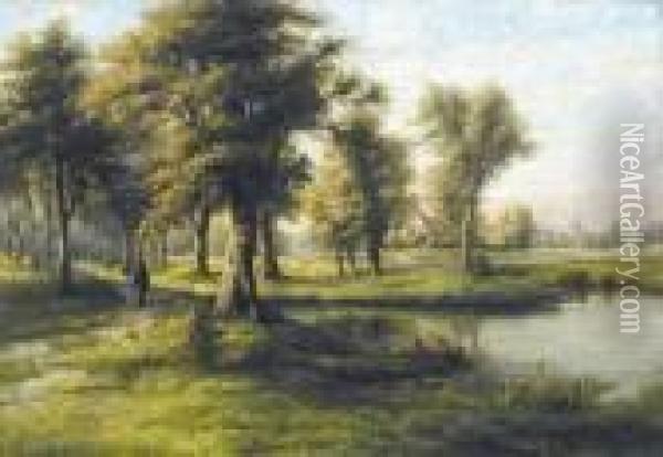 Landschap Met Rivier Oil Painting - Gustave De Smet