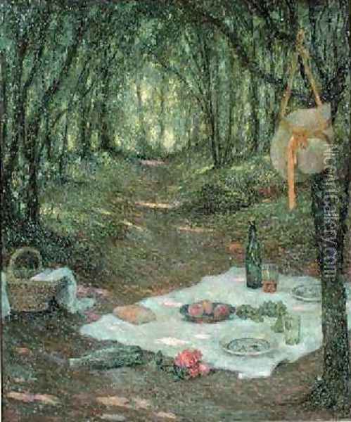 A Break in the Woods Gerberoy Oil Painting - Henri Eugene Augustin Le Sidaner