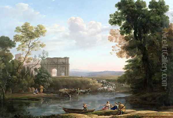 Evening, 1651 Oil Painting - Claude Lorrain (Gellee)