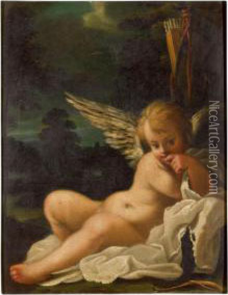 Cupid Oil Painting - Bartolomeo Schedoni