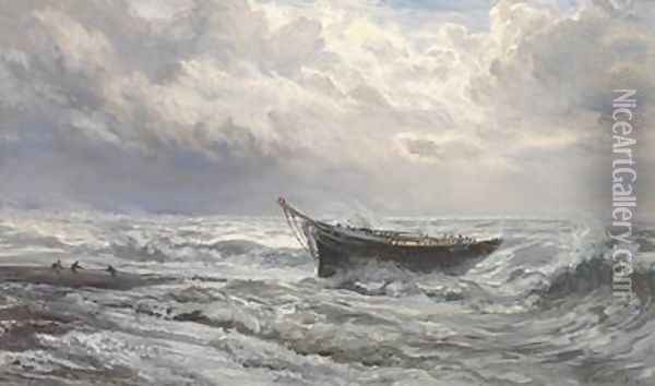 Stormy Seas 1874 Oil Painting - Henry Moore
