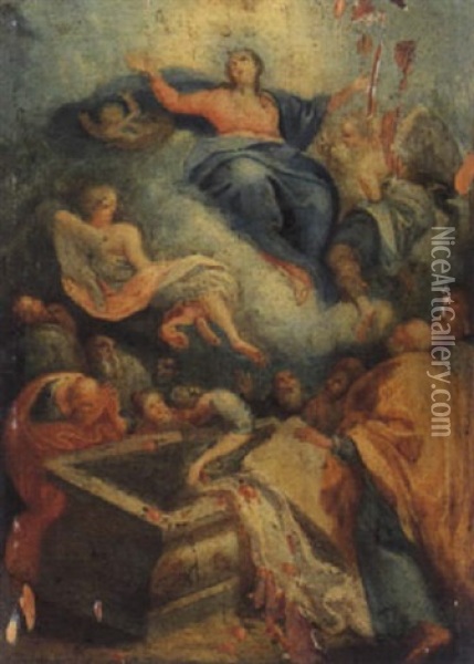 Assunzione Della Vergine Oil Painting - Mariano Salvador de Maella