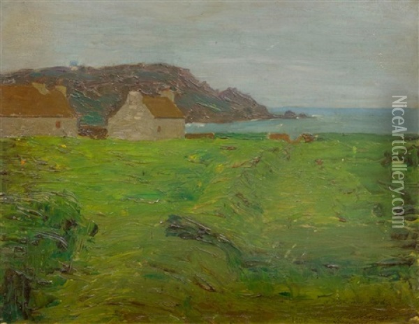 Paysage In Der Bretagne Oil Painting - Marius Borgeaud