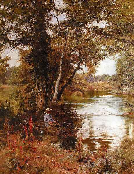 Fishing Oil Painting - Edward Wilkins Waite