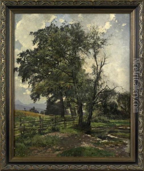 Oil On Canvaslandscape Oil Painting - Louis, Ludwig Boller