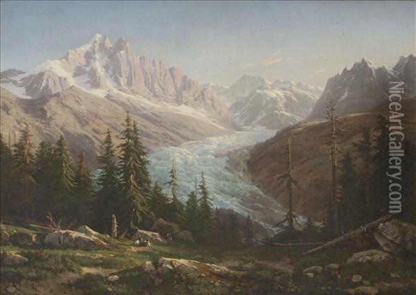 Glacier Atval D'sere Oil Painting - T. George