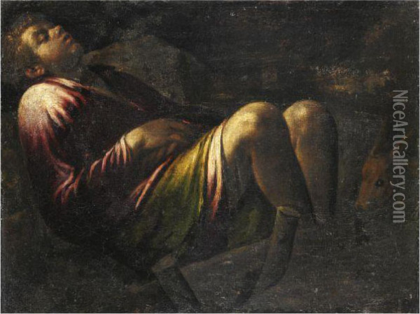 Pastore A Riposo Oil Painting - Leandro Bassano