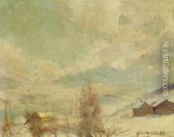 Winterlandschaft Bei Appenzell Oil Painting - Carl August Liner