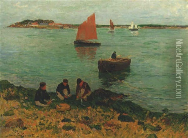 La Rade De Lorient Oil Painting - Henry Moret