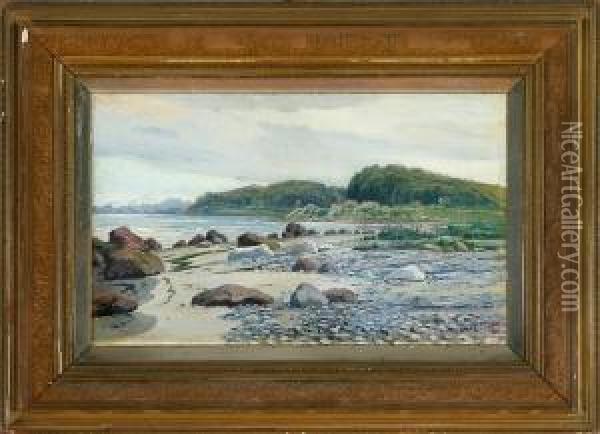 Coastal Scenery From North Zealand, Denmark Oil Painting - Johannes Boesen