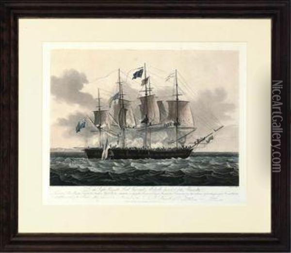 His Majesty's Frigate The Shannon Oil Painting - Joseph Jeakes