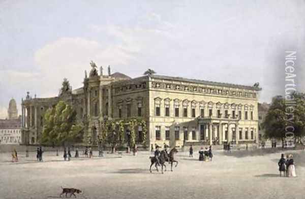 The Palace of the Prince of Prussia on Unter den Linden and Bebelplatz Oil Painting - Ludwig Edward Luetke