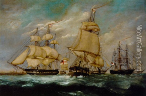 The Baltic Fleet Oil Painting - Charles Henry Seaforth