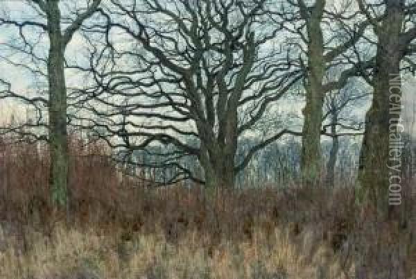 A Wood In Winter Oil Painting - William Fraser Garden