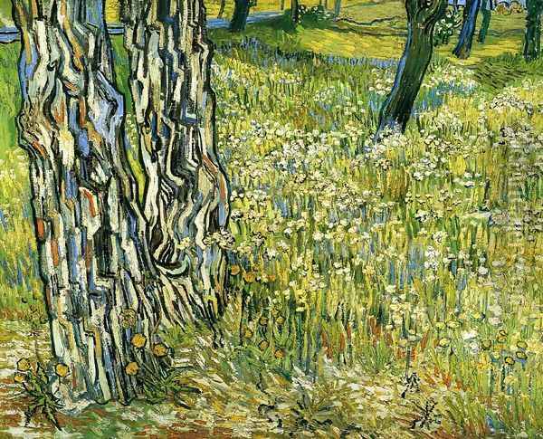 Tree Trunks in the Grass Oil Painting - Vincent Van Gogh
