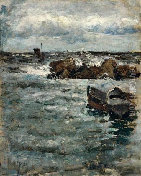 Klippen Bei Capri Oil Painting - Lesser Ury