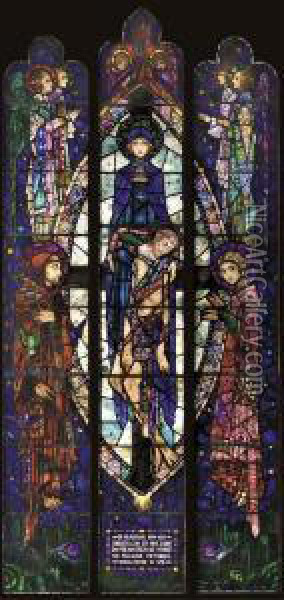 The Mother Of Sorrows Oil Painting - Harry Clarke