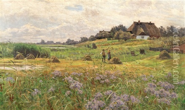 Fischland Oil Painting - Paul Mueller-Kaempff
