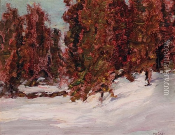 Winter Scene Oil Painting - Samuel Harkness Mccrea