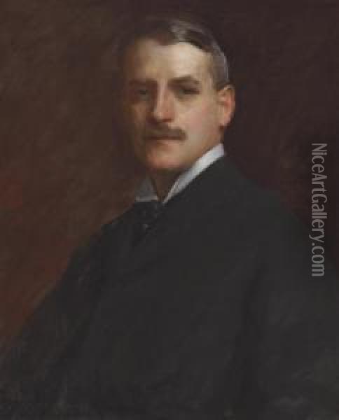 Portrait Of William B. Dickson Oil Painting - William Merritt Chase