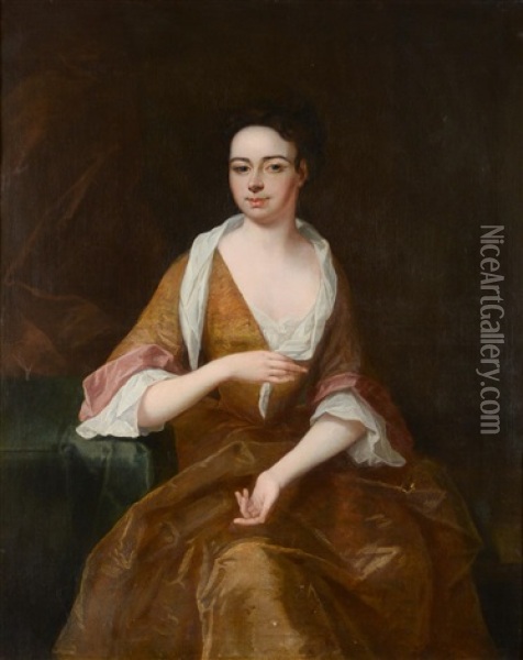 Portrait Of A Lady, Reputedly Lady Nightingale Oil Painting - John Riley