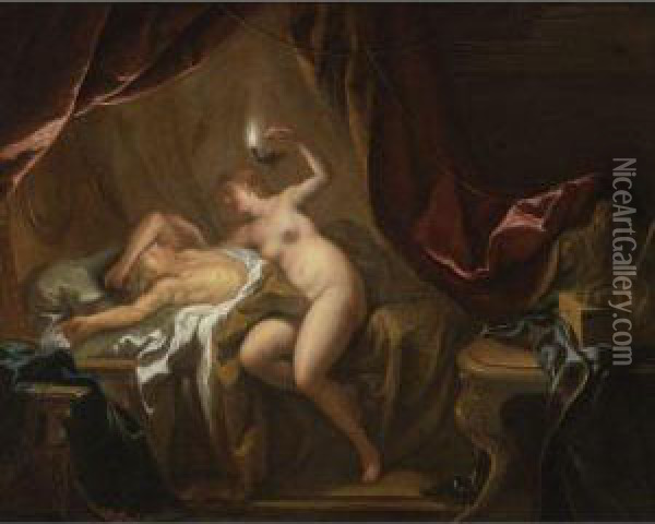 Cupid And Psyche Oil Painting - Jean Francois de Troy