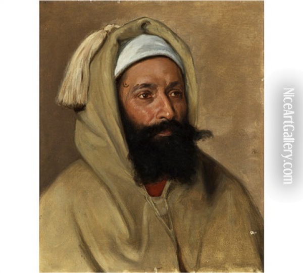 Sheikh Oil Painting - Adolf von Becker