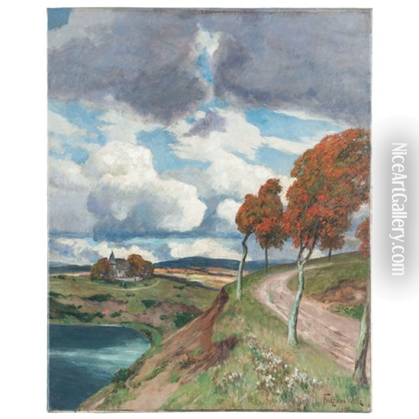 Rural Scene Oil Painting - Fritz Von Wille