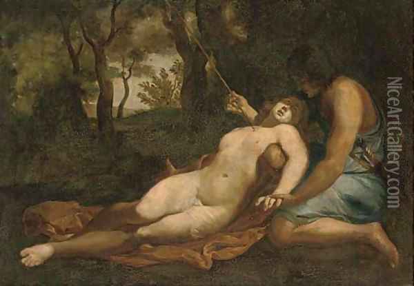 Cephalus and Procris Oil Painting - Abraham Bloemaert