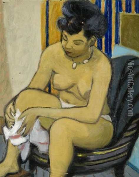 Femme A Sa Toilette Oil Painting - Georges (Karpeles) Kars