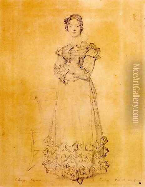 Madame Jacquelles Louis Leblanc, born Françoise Poncelle Oil Painting - Jean Auguste Dominique Ingres
