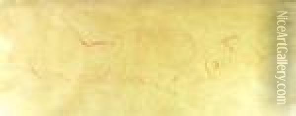 Auf Dem Rucken Liegender Halbakt Nach Rechts Oil Painting - Gustav Klimt