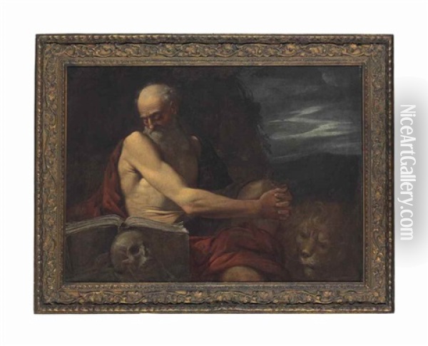 Saint Jerome In The Wilderness Oil Painting - Pietro Faccini
