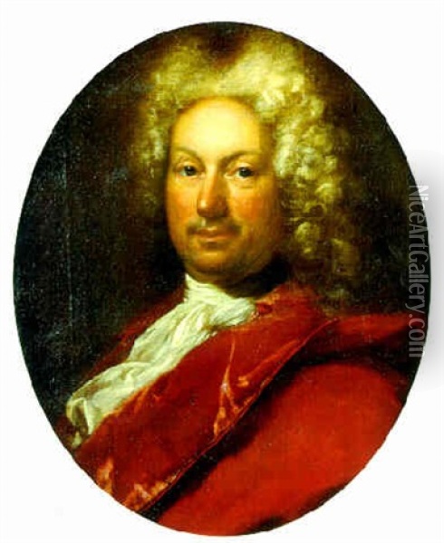 Portrait Of A Gentleman Oil Painting - Vittore Giuseppe Ghislandi (Fra' Galgario)