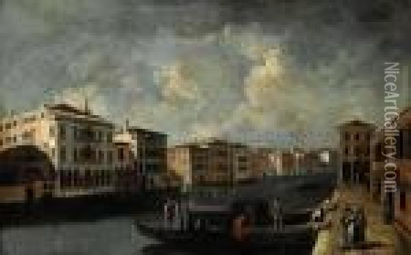 Veduta Di Canale Veneziano Oil Painting - Apollonio Domenichini