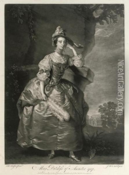 Mary, Duchess Of Ancaster 1757 Oil Painting - James Macardell