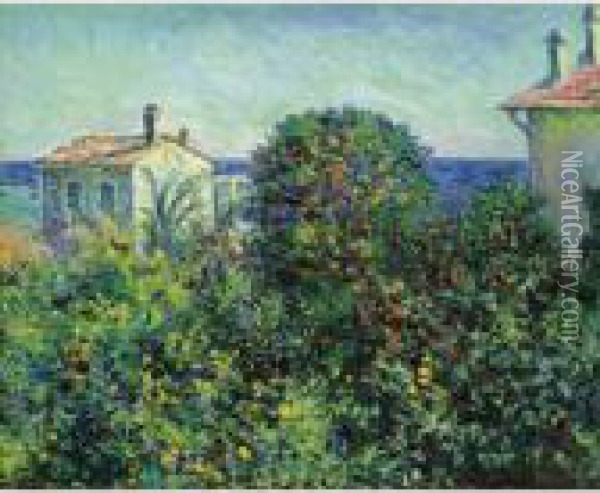 Property From A Private European Collection
 

 
 
 

 
 Maison Du Jardinier Or Bordighera, La Mediterranee Oil Painting - Claude Oscar Monet