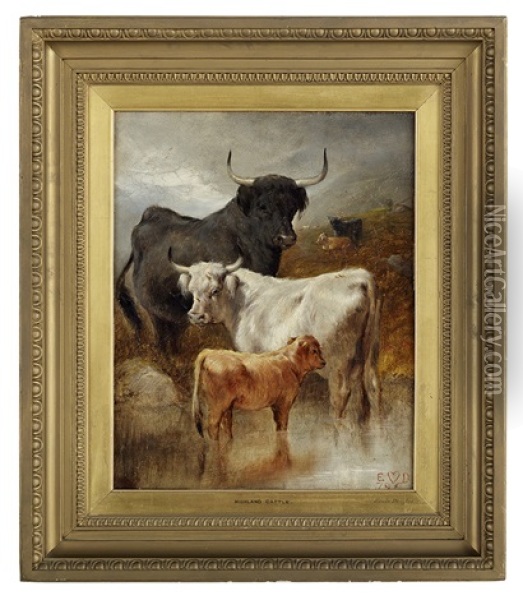Highland Cattle Oil Painting - Edwin Douglas