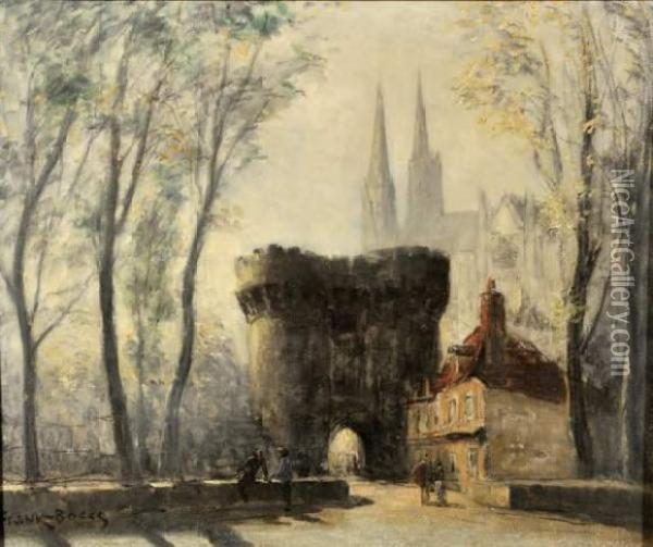 vue De Chartres Oil Painting - Frank Myers Boggs