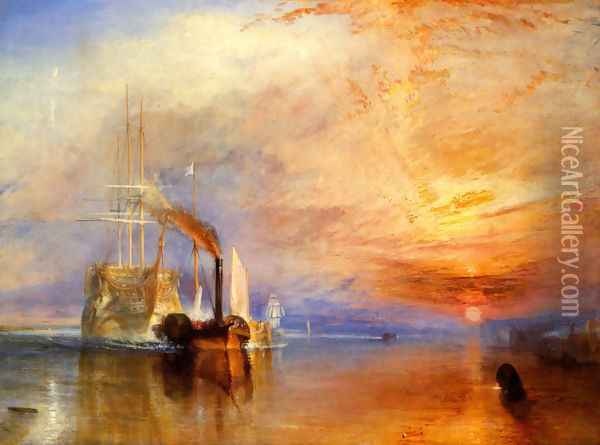 The Fighting 'Téméraire' tugged to her last Berth to be broken up Oil Painting - Joseph Mallord William Turner