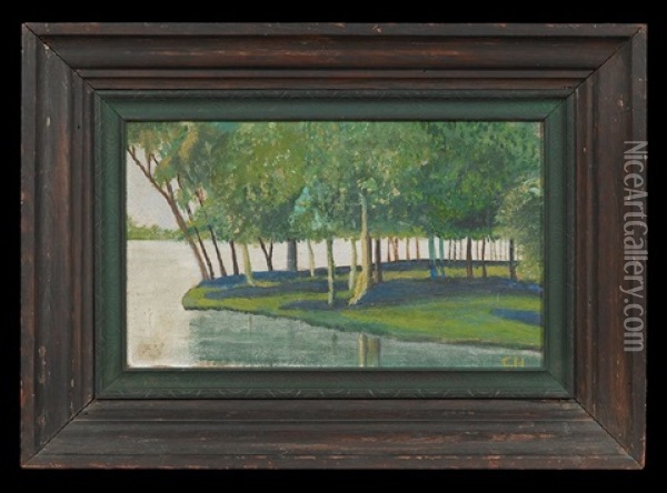 Louisiana Landscape, West Feliciana Parish Oil Painting - Charles Woodward Hutson