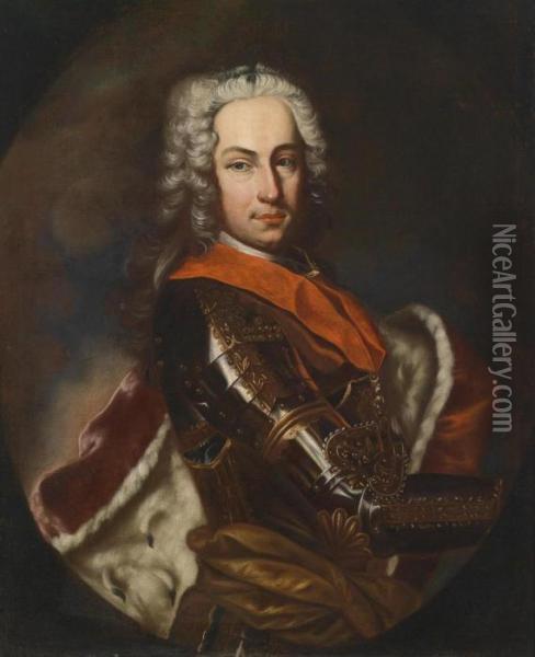 Portrait Of The Prince Elector Charles Albrecht Of Bavaria Oil Painting - Johann Kupetzki