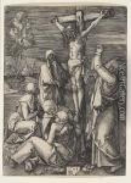 Christ On The Cross Oil Painting - Albrecht Durer