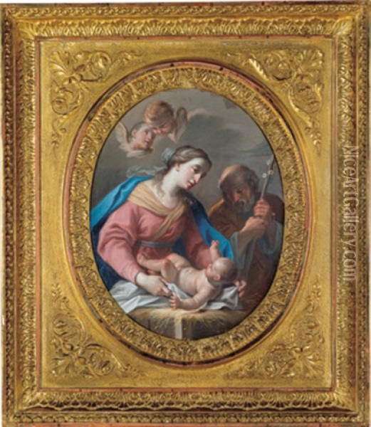 Die Heilige Familie - Sacra Famiglia Oil Painting - Francesco de Mura