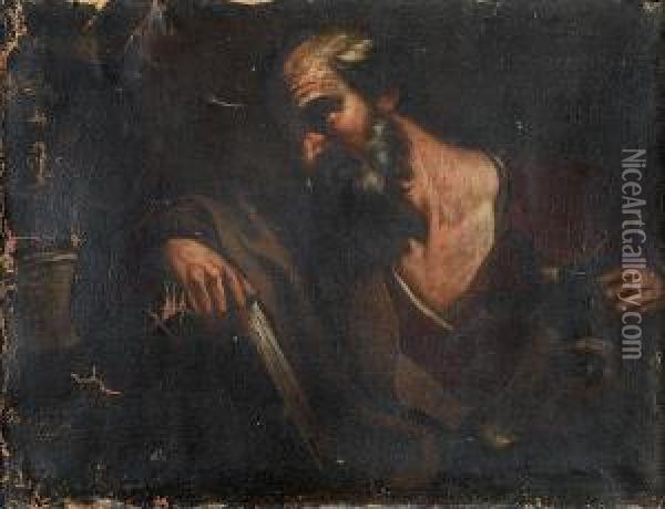 Saint Luke Oil Painting - Giacinto Brandi