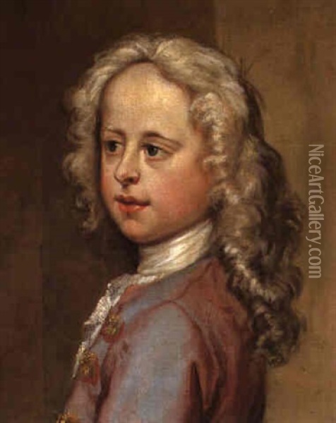 Portrait Of A Young Boy Oil Painting - Marcellus Laroon the Younger
