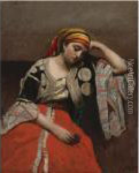 Juive D'alger (l'italienne) Oil Painting - Jean-Baptiste-Camille Corot