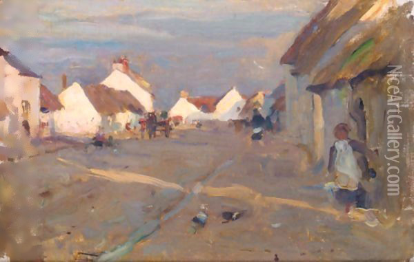 Rush Village Oil Painting - Walter Frederick Osborne