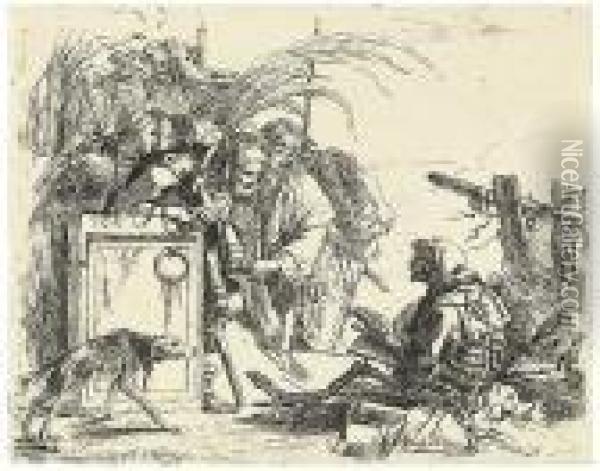La Morte Da Udienza. Oil Painting - Giovanni Battista Tiepolo