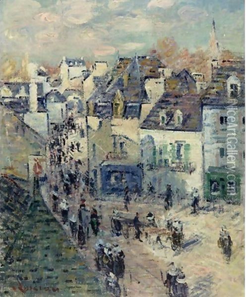 Jour De Foire A Pont-Aven Oil Painting - Gustave Loiseau